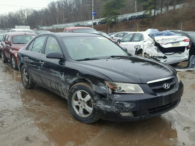 5NPEU46F66H003851 - 2006 HYUNDAI SONATA BLACK photo 1