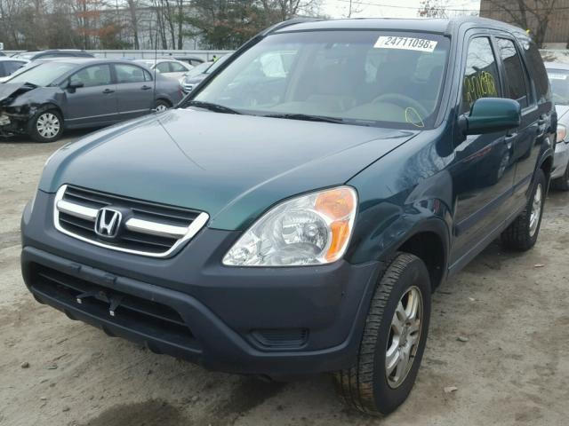 JHLRD78892C079557 - 2002 HONDA CR-V EX GREEN photo 2