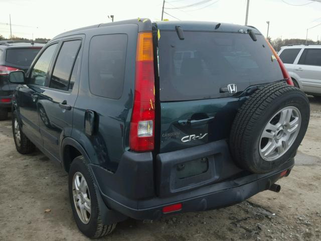 JHLRD78892C079557 - 2002 HONDA CR-V EX GREEN photo 3