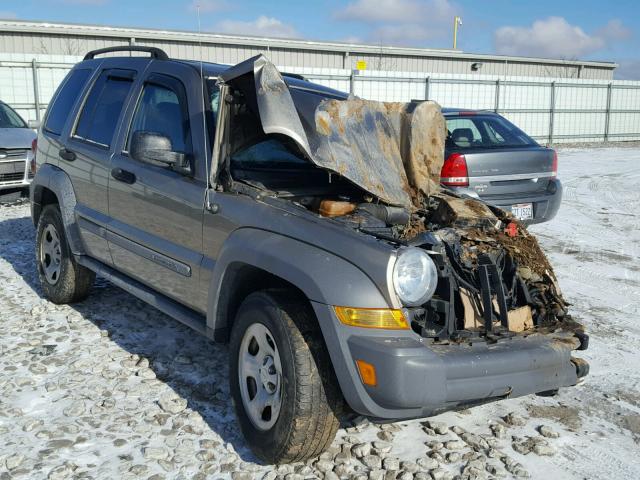 1J4GL48K75W547364 - 2005 JEEP LIBERTY SP BEIGE photo 1