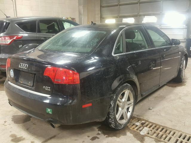 WAUDF78E58A083453 - 2008 AUDI A4 2.0T QU BLACK photo 4