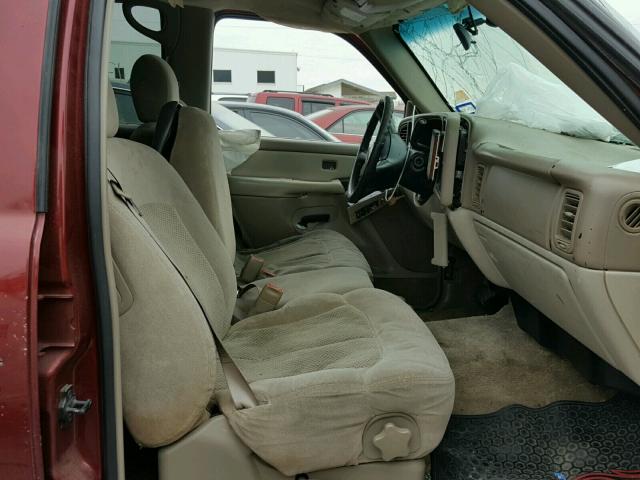 1GNEC13T61R150918 - 2001 CHEVROLET TAHOE C150 MAROON photo 5