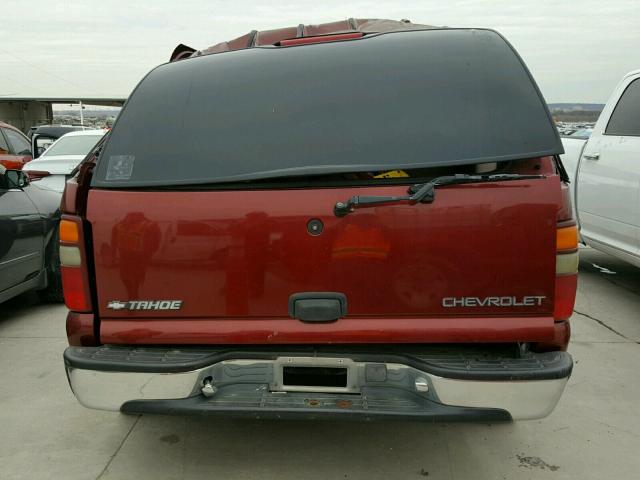 1GNEC13T61R150918 - 2001 CHEVROLET TAHOE C150 MAROON photo 9