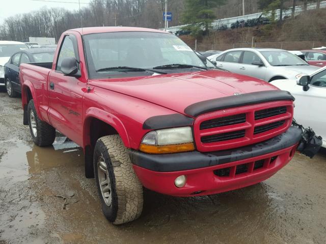 1B7GG26X41S351042 - 2001 DODGE DAKOTA RED photo 1