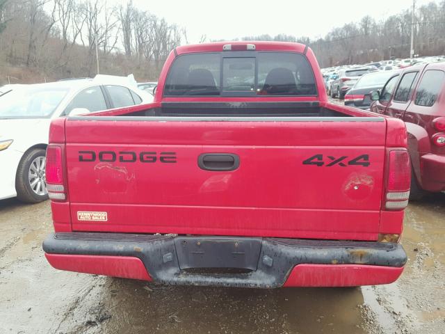 1B7GG26X41S351042 - 2001 DODGE DAKOTA RED photo 6