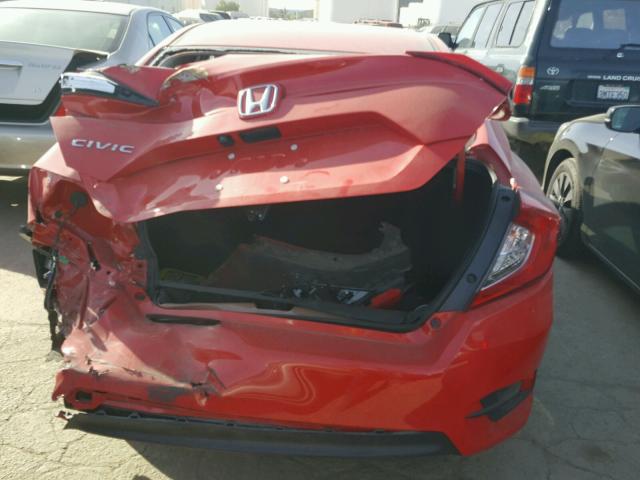 2HGFC2F53GH575653 - 2016 HONDA CIVIC LX RED photo 9