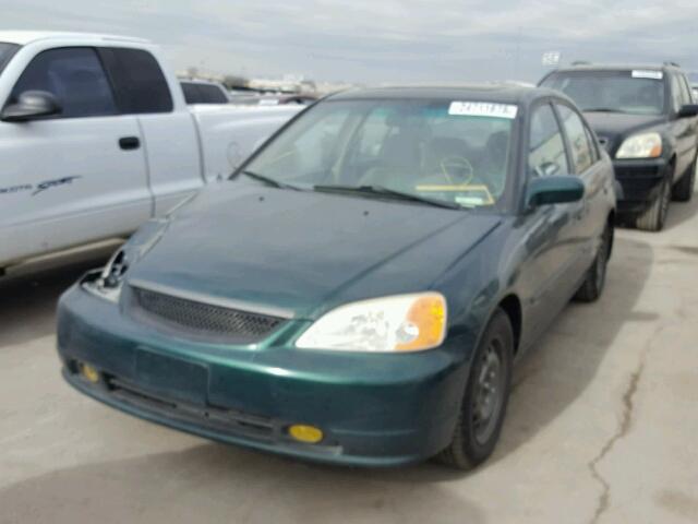 1HGES25701L034426 - 2001 HONDA CIVIC EX GREEN photo 2