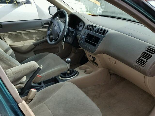 1HGES25701L034426 - 2001 HONDA CIVIC EX მწვანე ფოტო 5