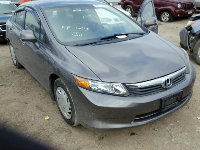 19XFB2F51CE023401 - 2012 HONDA CIVIC LX CHARCOAL photo 1