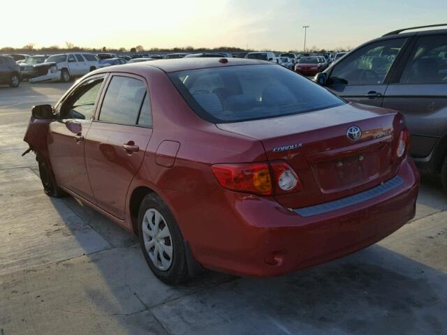 JTDBL40EX9J031203 - 2009 TOYOTA COROLLA BA RED photo 3