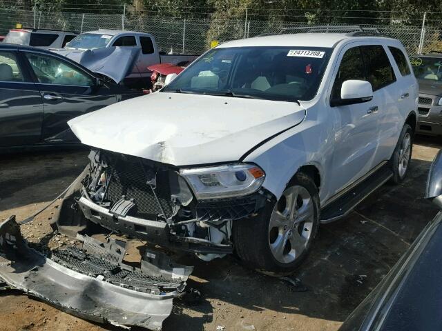 1C4RDHDG1EC303912 - 2014 DODGE DURANGO LI WHITE photo 2