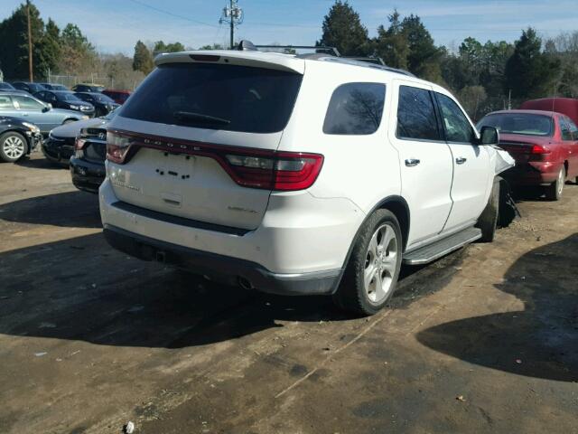 1C4RDHDG1EC303912 - 2014 DODGE DURANGO LI WHITE photo 4