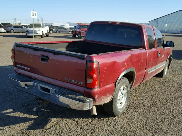 2GCEC19V141145804 - 2004 CHEVROLET SILVERADO BURGUNDY photo 4