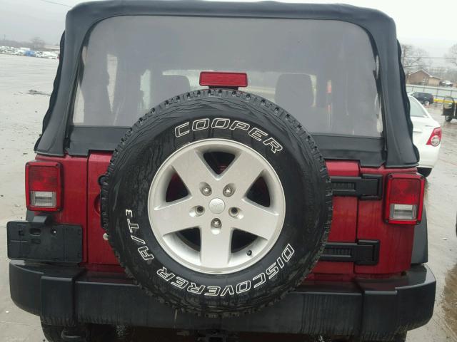 1C4AJWAG4CL118216 - 2012 JEEP WRANGLER S MAROON photo 6