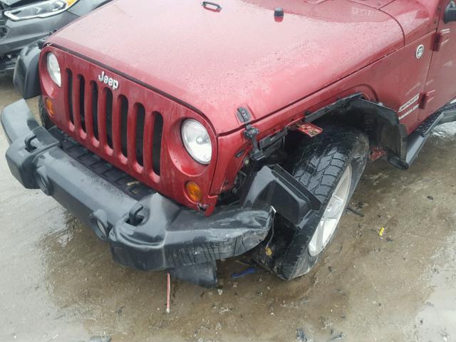 1C4AJWAG4CL118216 - 2012 JEEP WRANGLER S MAROON photo 9