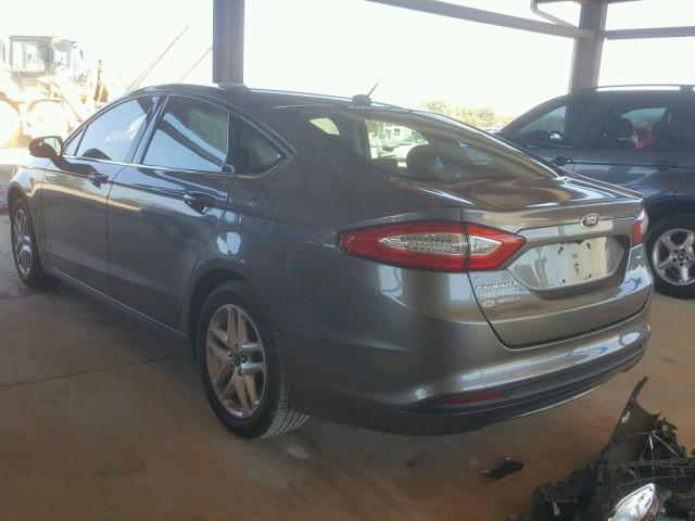 3FA6P0H77ER120334 - 2014 FORD FUSION SE GRAY photo 3