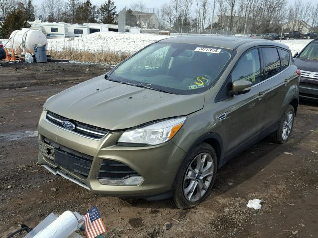 1FMCU9H9XDUC88127 - 2013 FORD ESCAPE SEL GREEN photo 2