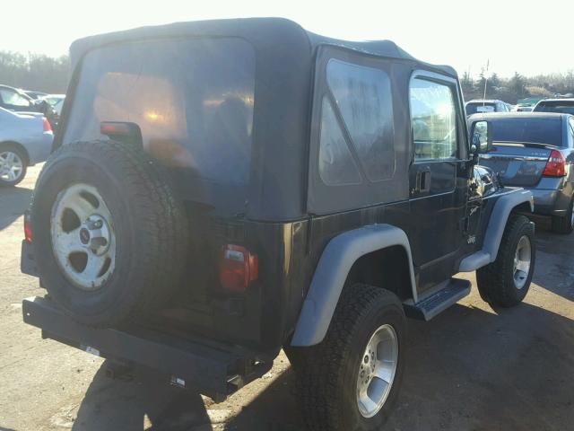 1J4FA49S32P744036 - 2002 JEEP WRANGLER / BLACK photo 4