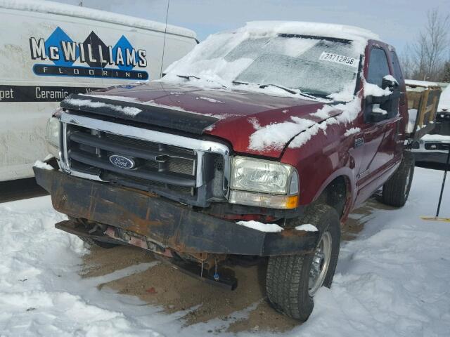 1FTNX21P53ED77519 - 2003 FORD F250 SUPER RED photo 2