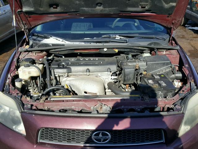 JTKDE177450001390 - 2005 TOYOTA SCION TC PURPLE photo 7