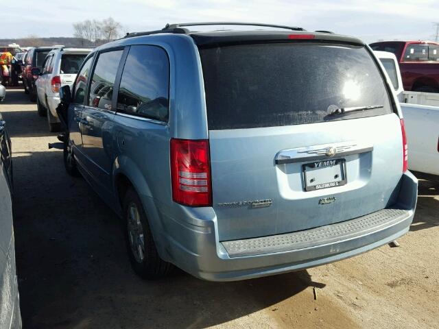 2A8HR54P28R681270 - 2008 CHRYSLER TOWN & COU BLUE photo 3