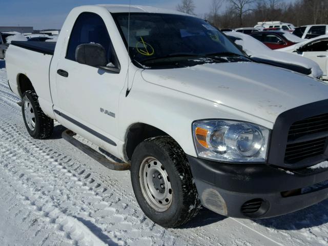 1D7HA16K38J120921 - 2008 DODGE RAM 1500 S WHITE photo 1