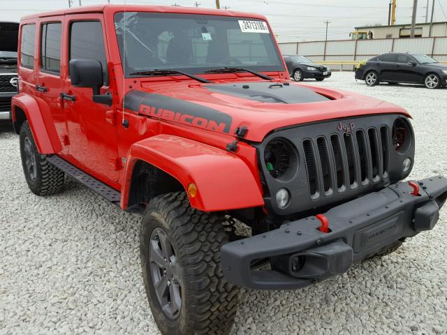 1C4BJWFG8HL671312 - 2017 JEEP WRANGLER U RED photo 1