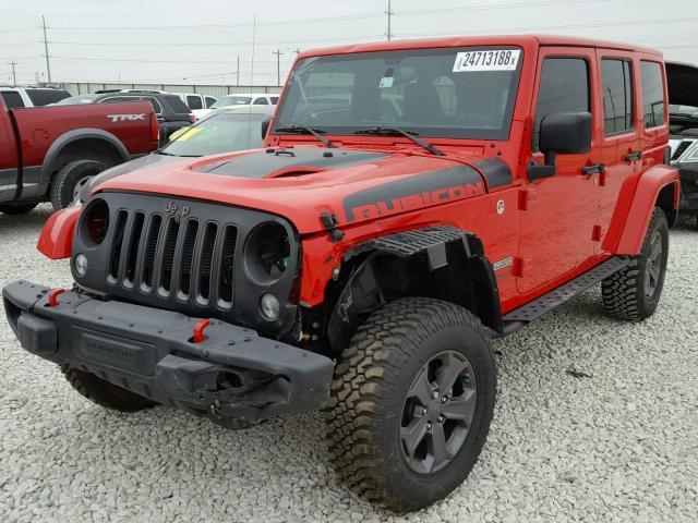 1C4BJWFG8HL671312 - 2017 JEEP WRANGLER U RED photo 2