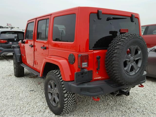 1C4BJWFG8HL671312 - 2017 JEEP WRANGLER U RED photo 3