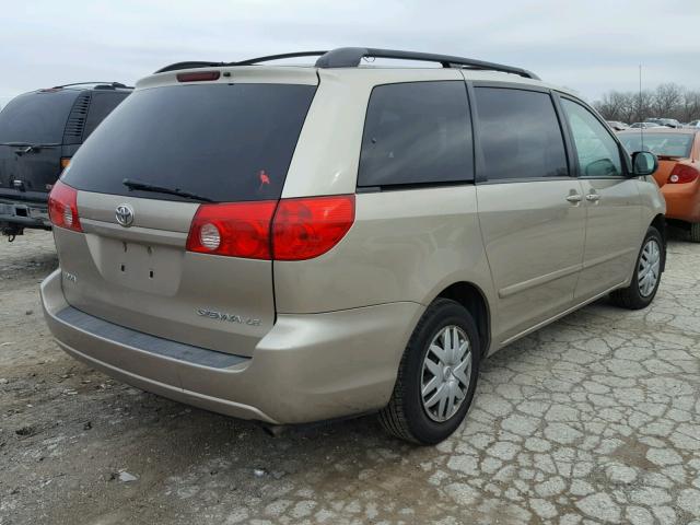 5TDZK23C09S285697 - 2009 TOYOTA SIENNA CE GOLD photo 4