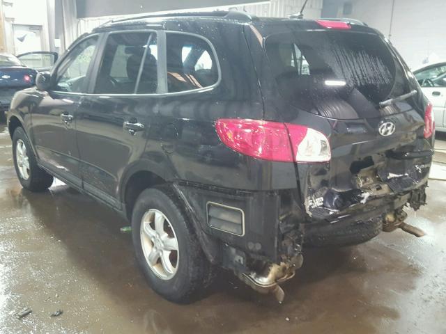 5NMSG13D88H228218 - 2008 HYUNDAI SANTA FE G BLACK photo 3