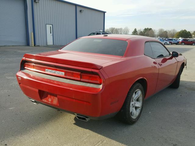 2C3CDYAG8CH125151 - 2012 DODGE CHALLENGER RED photo 4