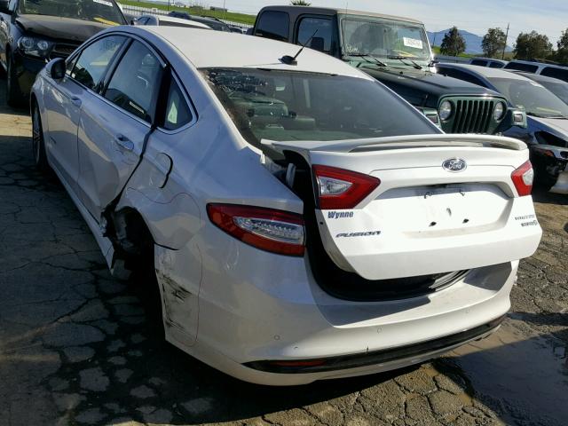 3FA6P0RU9ER119108 - 2014 FORD FUSION TIT WHITE photo 3