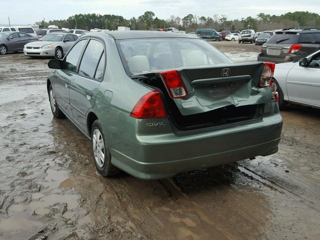 2HGES16364H614481 - 2004 HONDA CIVIC DX V GREEN photo 3