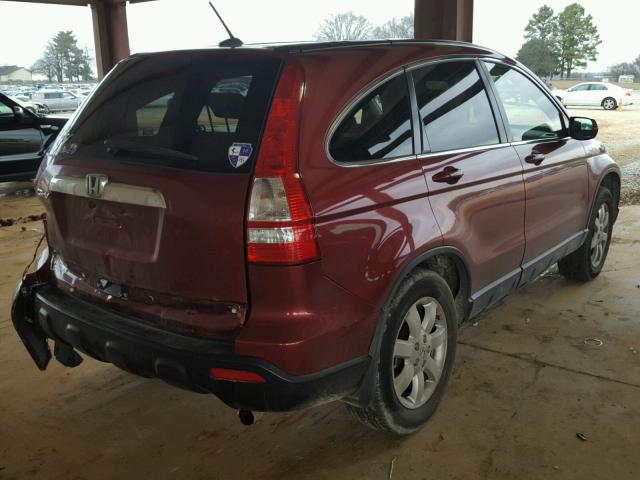 JHLRE38708C031354 - 2008 HONDA CR-V EXL RED photo 4