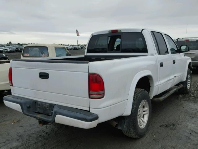 1B7HG38N52S619538 - 2002 DODGE DAKOTA QUA WHITE photo 4