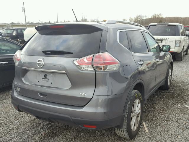 5N1AT2MT0FC782038 - 2015 NISSAN ROGUE S GRAY photo 4