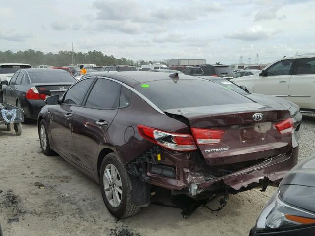 5XXGT4L38JG217363 - 2018 KIA OPTIMA LX BURGUNDY photo 3