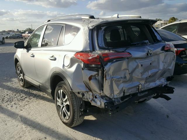 2T3ZFREV1HW329263 - 2017 TOYOTA RAV4 LE SILVER photo 3