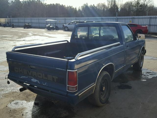 1GCCS14Z5N8131844 - 1992 CHEVROLET S TRUCK S1 BLUE photo 4