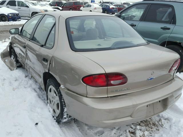 1G1JF524XY7228745 - 2000 CHEVROLET CAVALIER L GOLD photo 3