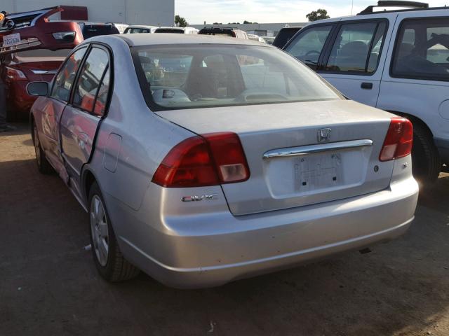 2HGES26892H541671 - 2002 HONDA CIVIC EX ვერცხლისფერი ფოტო 3