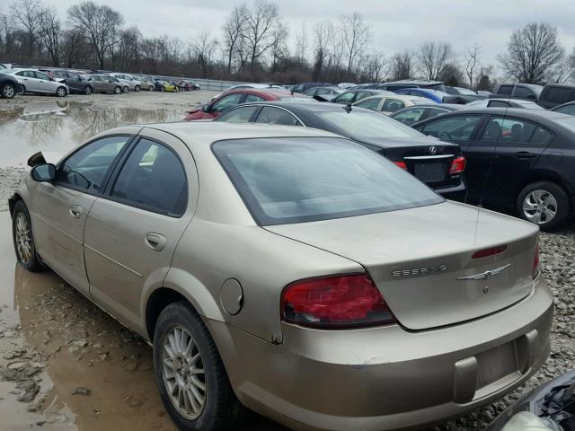 1C3EL46X74N381139 - 2004 CHRYSLER SEBRING LX TAN photo 3