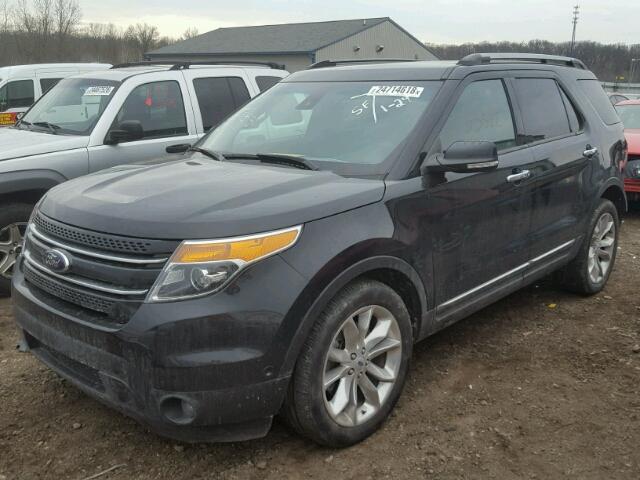 1FM5K7F86EGB08753 - 2014 FORD EXPLORER L BLACK photo 2