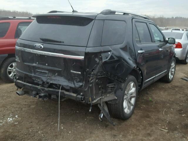 1FM5K7F86EGB08753 - 2014 FORD EXPLORER L BLACK photo 4