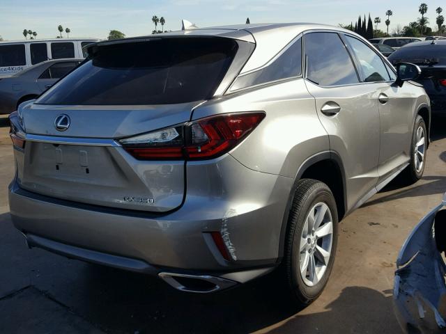 2T2ZZMCAXHC073527 - 2017 LEXUS RX 350 SILVER photo 4