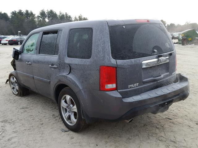 5FNYF4H47EB021825 - 2014 HONDA PILOT EX GRAY photo 3