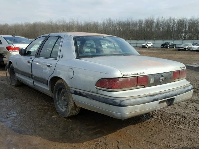 2MECM74W1NX601367 - 1992 MERCURY GRAND MARQ BLUE photo 3