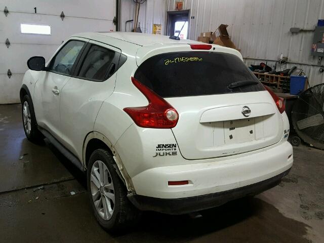 JN8AF5MV0CT119714 - 2012 NISSAN JUKE S WHITE photo 3