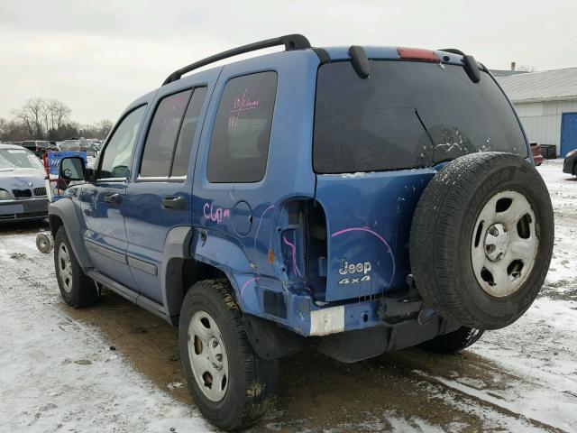 1J4GL48K36W127148 - 2006 JEEP LIBERTY SP BLUE photo 3